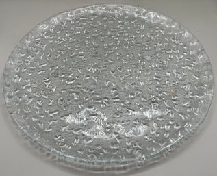 Textured Glass Serving Platter