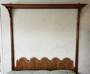 Vintage Solid Wood Queen Size Headboard