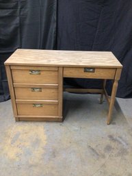 Vintage Wood Desk With 4 Drawers