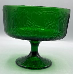 Hoosier Glass Co. Emerald Green Pedestal Bowl