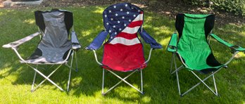 Outdoor Folding Chairs - 3 Total