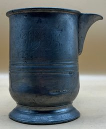 Antique Engraved Tankard Made From London Pewter