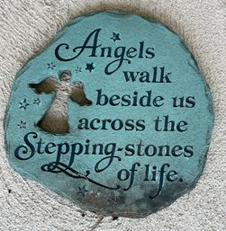 Decorative Outdoor Resin Lawn Decor - Angels Walk Beside Us Through The Stepping Stones Of Life