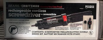 Craftsman Rechargeable Cordless Screwdriver