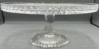 Cut Crystal Pedestal Cake Platter