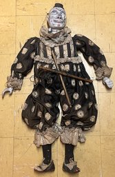 Antique Wooden Marionette Clown