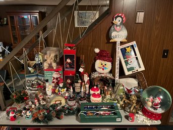 Assorted Large Lot Of Christmas Decor
