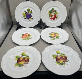 Rosina China Co. Fine Bone China Plate Set - 6 Total - Made In England