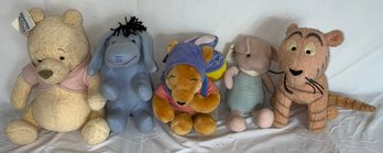 Disneys Winnie The Pooh Plush Dolls - 5 Total