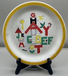 Stavangerflint Porcelain Alphabet Plate - Made In Norway