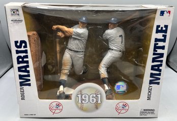 McFarlane Toys 2008 Cooperstown Collection Roger Maris & Mickey Mantle Figurines - NEW With Box