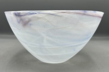 Frosted Glass Swirl Pattern Bowl