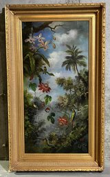 Original Richard Signed Oil On Canvas Framed - Hummingbirds