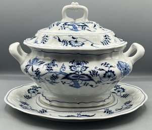 Blue Danube Porcelain Tureen With Saucer