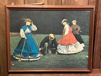 Winslow Homer Framed Print - Croquet Scene