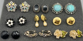 Assorted Costume Jewelry Earring Sets - 9 Total