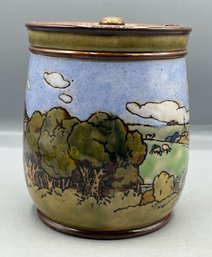 Royal Doulton Ceramic Lidded Jar - Made In England #8468