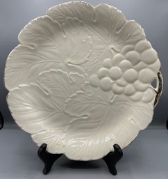 Golden Loyal Leaf Porcelain Grape Pattern Platter - Made In Japan