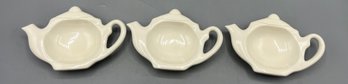 Melamine Teapot Shaped Spoon Drip Holder Set - 3 Total