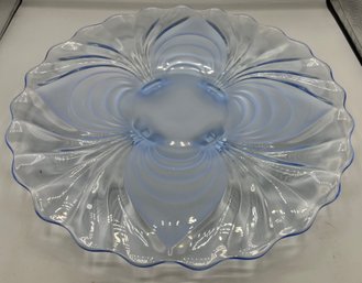 Etched Glass Serving Platter