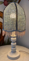 Wooden Table Lamp With Rattan Wicker Shade