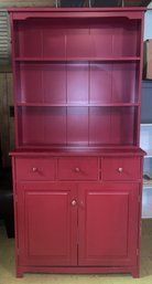 Wooden Storage Cabinet With Hutch