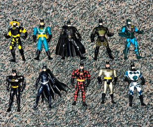 1993-1997 DC Comics Batman Toy Action Figurines - 10 Total