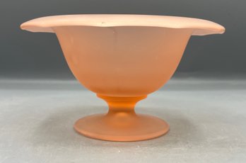Frosted Glass Pedestal Bowl