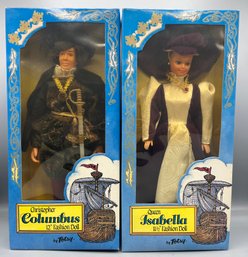 Totsy MFG Co. Christopher Columbus & Queen Isabella Fashion Dolls - NEW In Box - 2 Total