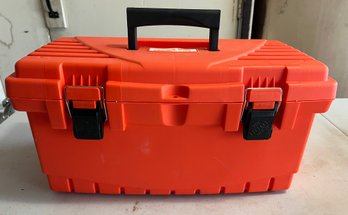 Orange Plastic Homer Tool Box - The Home Depot