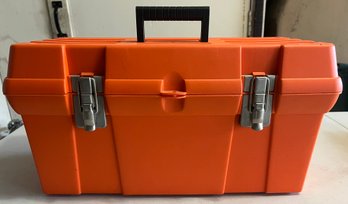 Orange Plastic Tool Storage Box
