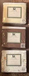 Living Quarters Floral Springs / Mink / Vanilla King Size Sheet Sets - 3 Total