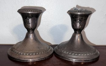 Weighted Sterling Silver Candle Stick Holders