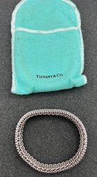 Tiffany & Co. 925 Silver Somerset Woven Mesh Bracelet - 1.77 OZT