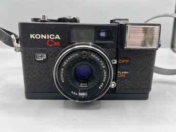 Konica C35 Battery Operated Film Camera With Case