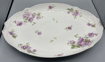 Limoges Floral Pattern Porcelain Platter - Made In France