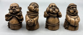 Decorative Resin Miniature Figurines - 4 Total