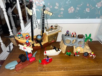 1994 Fisher Price Great Adventures Pirate Ship With Accessories