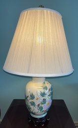 Hand Painted Floral Pattern Vase Style Ceramic Table Lamps - 2 Total