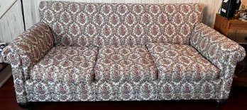 Floral Upholstered 3 Cushion Sofa