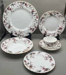 Minton Bone China Ancestral Pattern Set - Made In England - 75 Pieces Total