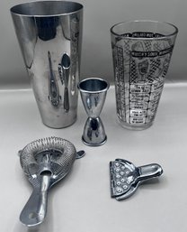 Barware/ Cocktail Shaker 5 Piece Set