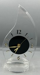 Lucite Battery Operated Table Clock
