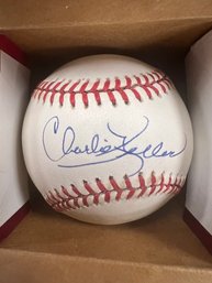 Charlie King Kong Keller Autographed Baseball