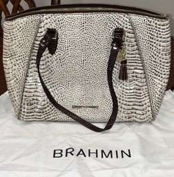 Brahmin Genuine Leather 'toasted Marshmallow'  Shoulder Tote With Dust-bag Included