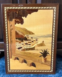 Handcrafted Marquetry Inlay Wooden Art