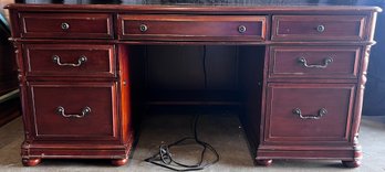 Riverside Furniture Wood Office Desk- Comes With Glass Top