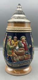 Handcrafted W.german Lidded Stein