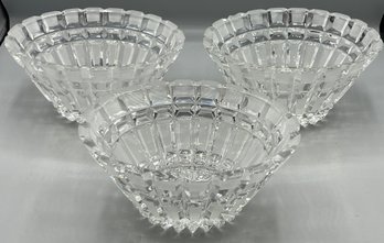 Cut Crystal Candy Bowls - 3 Total