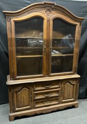 Vintage Wooden Buffet With Hutch